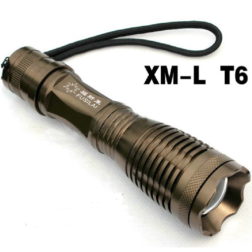 Aluminum alloy CREE T6 flashlight focusable rechargeable ultra bright 18650 led torch